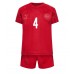 Danmark Simon Kjaer #4 Fotballklær Hjemmedraktsett Barn VM 2022 Kortermet (+ korte bukser)